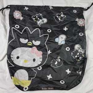 Petite Favor x Hello Kitty Black Large Tote Bag All Over Print Casual Storage